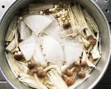 きのこと大根の味噌汁作り方2写真