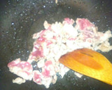 春菊とエリンギの豚肉塩バター炒め☆作り方4写真