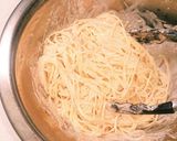 簡単☆明太子クリームパスタ作り方5写真