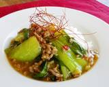 レンジで簡単！チンゲン菜のひき肉炒め作り方6写真