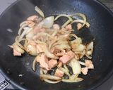 フライパンで!簡単!満腹!クリームうどん作り方3写真