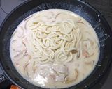 フライパンで!簡単!満腹!クリームうどん作り方6写真
