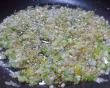 ガッツリ☆挽肉のねぎ塩にんにく炒めごはん作り方2写真