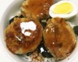 超おススメ♡シーチキン缶と蓮根のつくね丼作り方8写真
