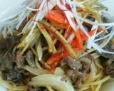 ＊焼肉のタレで牛肉の甘辛パスタ＊作り方6写真