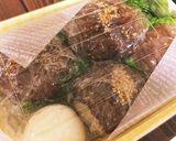 新定番?!肉のせおにぎり★作り方13写真
