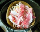 豚肉ともやしの斜め皿蒸し作り方2写真