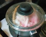 豚肉ともやしの斜め皿蒸し作り方3写真