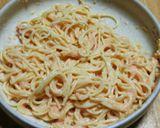 材料すぐ揃う明太カルボナーラ風スパ。作り方4写真