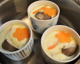 夕食おもてなし♪牡蠣と三つ葉の茶碗蒸し作り方9写真