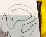 キュウレンジャーキャラ弁 サソリオレンジ作り方2写真