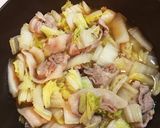 白菜と豚肉と卵のくたくた煮作り方3写真