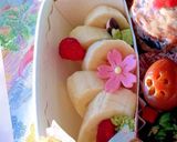 肉のせおにぎり 桜デコ弁当作り方7写真