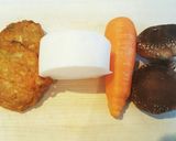離乳食♡後期～取分け　野菜天と人参大根煮作り方1写真