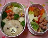 本当に簡単！リラックマ弁当♪（キャラ弁）作り方4写真