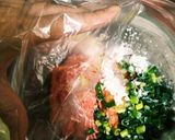 蓮根とひき肉のバター醤油焼き作り方2写真