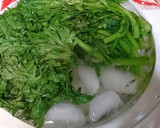 レンジで簡単！春菊と桜海老の胡麻和え作り方1写真