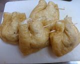 鶏団子の油揚げ巾着と白菜の煮物作り方3写真