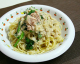 ツナとほうれん草のマヨ和風パスタ作り方5写真