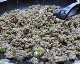 ガッツリ☆挽肉のねぎ塩にんにく炒めごはん作り方5写真