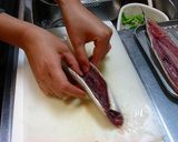 サンマの蒲焼丼♪ゴマとカブ菜の素敵な共演作り方4写真