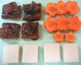 鰻もち巾着の✿ฺ煮物作り方1写真