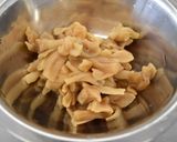 わりな（干しずいき）と牛肉のきんぴら作り方1写真