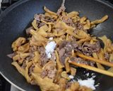 わりな（干しずいき）と牛肉のきんぴら作り方5写真