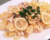 レモンクリームとキノコのパスタ作り方5写真