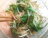 簡単！水菜ともやしのシャキシャキサラダ作り方3写真