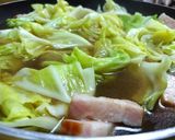 たっぷりキャベツとベーコンのスープパスタ作り方4写真