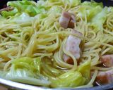 たっぷりキャベツとベーコンのスープパスタ作り方5写真