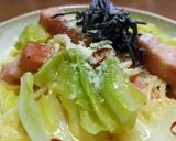 たっぷりキャベツとベーコンのスープパスタ作り方7写真