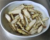 八尾ごぼうの根と牛コマの、ショウガご飯作り方1写真