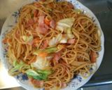 スパゲッティ焼肉のたれ味作り方7写真