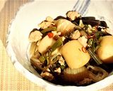 山菜と里芋＊鶏ひき肉の煮物作り方10写真
