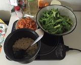 玄米の菜の花炒飯作り方1写真