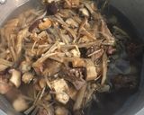 親鶏もも肉とゴボウの炊き込みごはん作り方3写真