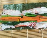 ☆カニかま海苔巻き(辛しマヨネーズ添え)作り方7写真