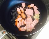 簡単美味い早い、明太カルボナーラうどん★作り方1写真