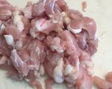 鶏肉せせりのぶつ切りつくね 餡かけ作り方1写真