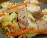 春キャベツと豚肉のゴマ味噌炒め。作り方8写真