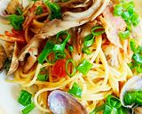 あさり､舞茸､ベーコンの和風パスタ作り方6写真