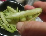 エンドウ豆のウニ卵とじ作り方2写真