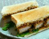 トンカツメキシカン風 de 焼きサンド作り方5写真