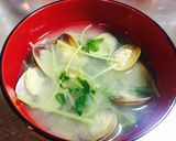 簡単絶品！あさりと豆苗の味噌汁（≧∇≦）作り方3写真