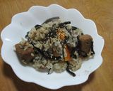 簡単感嘆！とまーすひじきと高野豆腐炊込飯作り方4写真