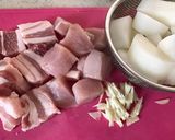 【作り置き】豚バラ&鶏胸肉&大根の煮物作り方2写真