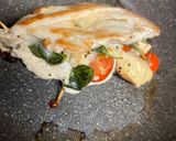 鶏胸肉のスモークチーズカプレーゼ風🧀🍅🌿作り方6写真