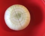 チーズのせ新玉ネギスープ作り方1写真